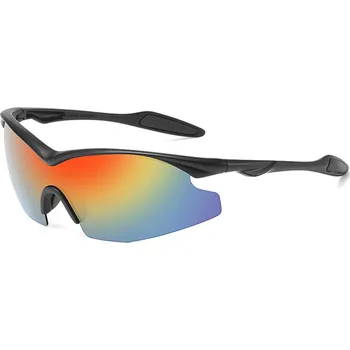 cyklistické brýle Techsuit - Cyklistické brýle (1806) - pro cyklistiku a sportovní outdoorové aktivity, s UV ochranou, unisex - černé / oranžovo žluté