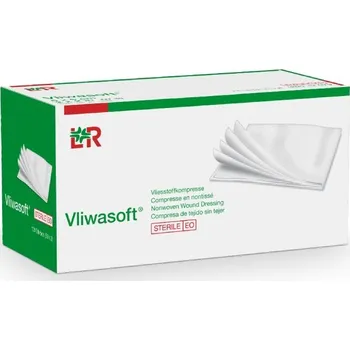 Zdravotnický materiál Kompresy netkaná textilie Vliwasoft, nesterilní, 4vrstvy 7,5 x 7,5 cm, 100 ks