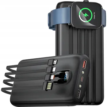 Powerbanka Powerbanka 30000 mAh 22,5W s vestavěnými kabely a nabíječkou pro hodinky SOUNIX