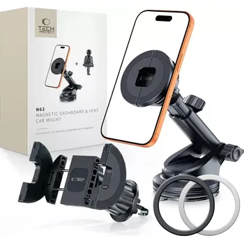 Držák do auta Tech-Protect N62 2v1 držák telefonu do auta s MagSafe černý