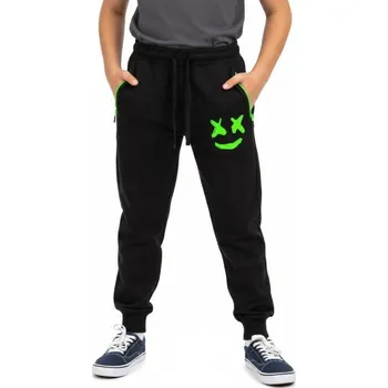 Dívčí oblečení Chlapecké tepláky s kapsami na zip Velikost: 158, Barva: Černo/zelená