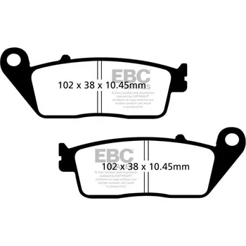 Brzdová destička Brzdové destičky EBC SFA608 KYMCO Xciting 400 2012-2020