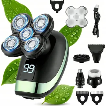 Holicí strojek HOLICÍ STROJEK PRO MUŽE NA HLAVU A OBLIČEJ 4D VODĚODOLNÝ