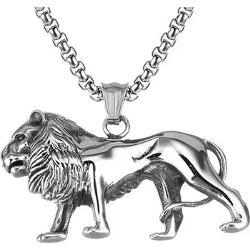 Šperk Přívěsek z chirurgické oceli Majestátní Lev, Model BEZ ŘETÍZKU (pouze přívěsek) Impress Jewelry 190702180534