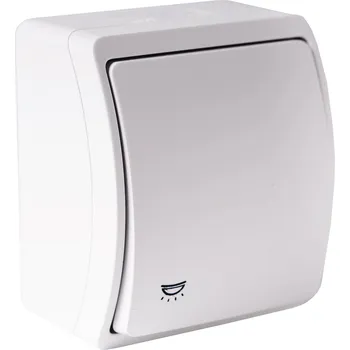 vypínač Jednopólový vypínač Berge bílý klasický IP44