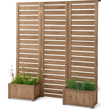 Paraván 723910 - Tchibo - Flexibilní paraván s truhlíky - barva: hnědá