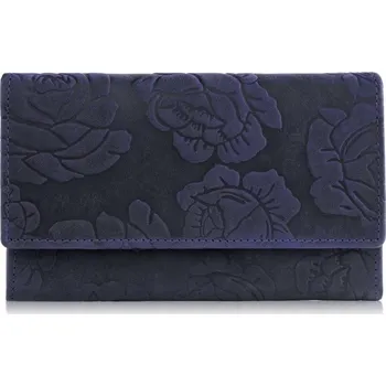 Peněženka Paolo Peruzzi dámská peněženka z pravé kůže modrá