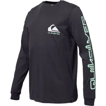 Pánské tričko Pánské tričko Quiksilver OMNI LOGO LS 2XL Černá, Bílá
