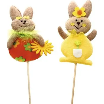 Velikonoční dekorace Zápich zajíček 12 cm, různé druhy