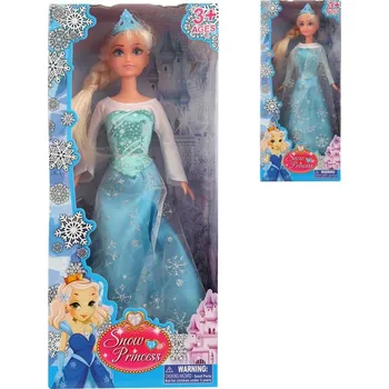 Panenka Panenka kloubová sněhová princezna zimní modré šaty 2 druhy