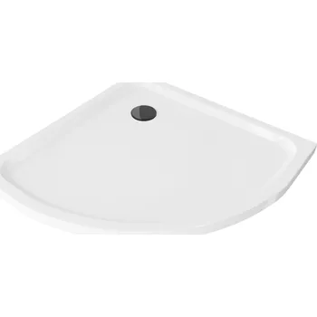 Sprchová vanička Mexen Flat, polokruhová sprchová vanička, slim 70 x 70 cm, bílá, černý sifon - 41107070B Půlkulaté sprchové vaničky