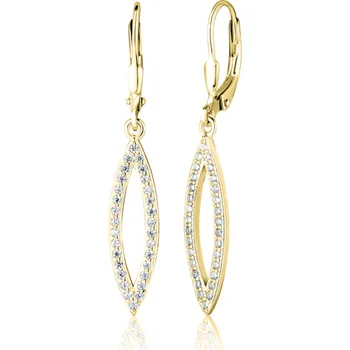 Náušnice Pozlacené stříbrné visací náušnice se zirkony JVD SVLE2518XJ6GO00