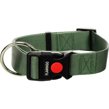 Obojek FLAMINGO Ziggi nylonový khaki (XL) 4x55-75cm