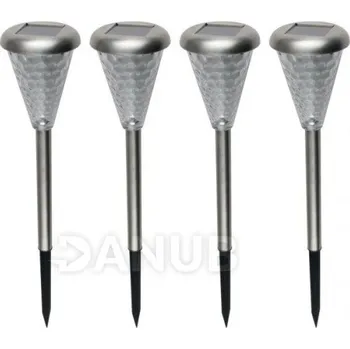 LED osvětlení Solární zahradní svítidlo, kovové, barvu měnící, 4ks