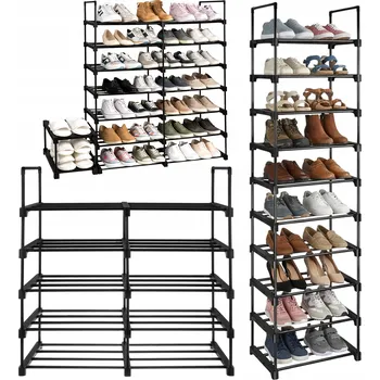 Botník Botník na nožičkách, s policemi Ruhhy 45 x 174 x 30 cm černá