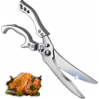 Kuchyňské nůžky Nůžky na drůbež, kuře, maso, zoubkované, OCEL, ostré, robustní