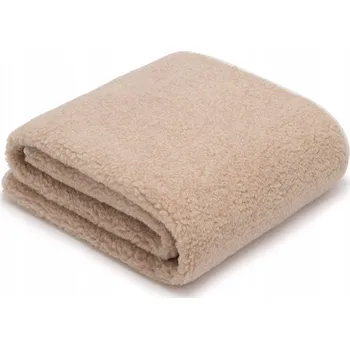 deka Vlněná deka Merino Australská 100% vlna Béžová Beránek Hřejivá 200x200 cm