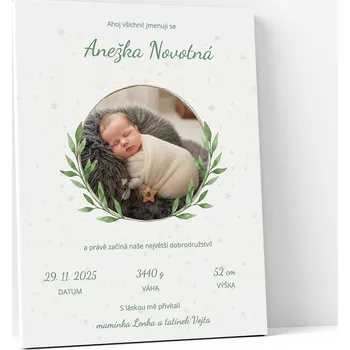 Dětské zboží FOTOPLÁTNO miminko 01 - z vlastní fotografie - 30x40 cm - CZ výroba