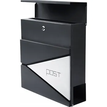 Poštovní schránka Poštovní schránka s přihrádkou na noviny Lean černá