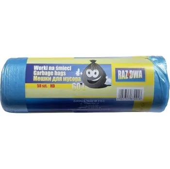 Pytle na odpadky Univerzální pytle na odpadky Raz Dwa Pytle na odpadky 60l 50 ks