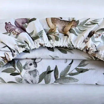 Prostěradlo Bavlněné prostěradlo s gumou do postýlky 60x120 Green Groove