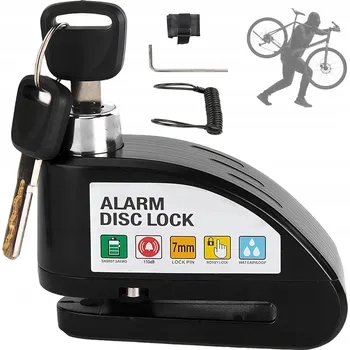 Motozámek Zámek kotoučové brzdy s alarmem DiscLock Hlasitý Silný Skútr Motocykl Kolo
