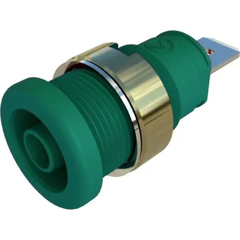 Krokosvorka SKS Hirschmann SEB 2620 F6,3 Ni grün bezpečnostní vestavná zásuvka 4 mm zelená 1 ks