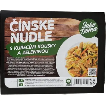 Hotové jídlo Jako Doma Čínské nudle s kuřecím masem 430g