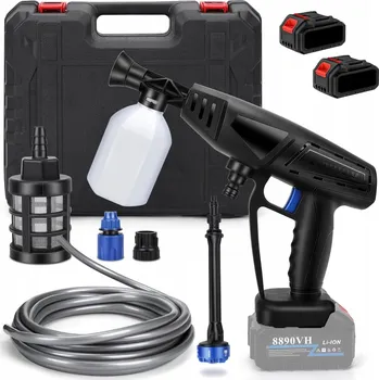 Vysokotlaký čistič BEZDRÁTOVÁ VYSOKOTLAKÁ MYČKA PISTOLE NA VODU NA AUTO 21V + AKU