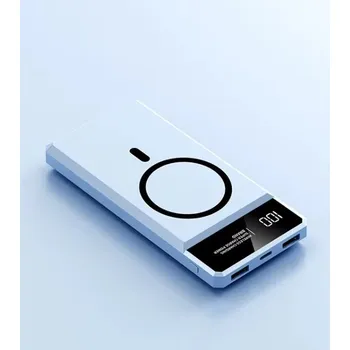 Powerbanka C-Tec Powerbanka 10000 mAh 22,5W s Magsafe 15W a displejem, modrá