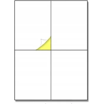 Samolepící etiketa Samolepicí etikety A4, 100 listů, 105 x 148 mm