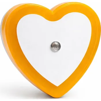 Noční světlo LED noční orientační světlo do zásuvky se soumrakovým senzorem - SRDCE, Barva Oranžová