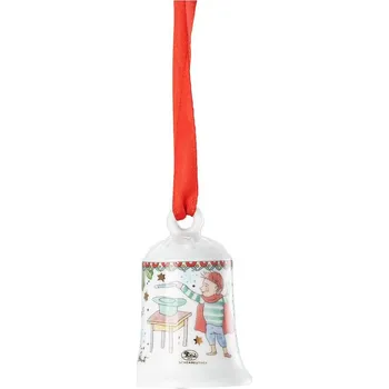 Vánoční dekorace Rosenthal Porcelánový mini zvonek, motiv Kouzelník, Vánoční radovánky, 5 cm 02250-727498-27919