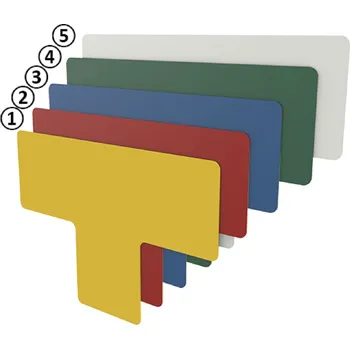 Gravírování Podlahové značení ve tvaru T žluté 50 mm | Gravírování, smalt, piktogramy Podlahové značení