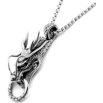 Přívěsek Přívěsek z chirurgické oceli Dračí hlava, Model BEZ ŘETÍZKU (pouze přívěsek) Impress Jewelry 97k-cube