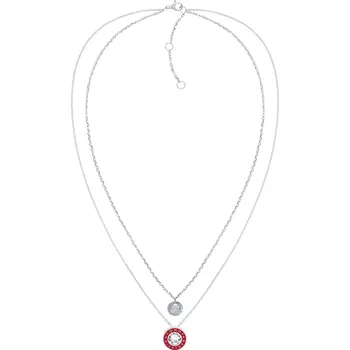 Náhrdelník Moderní dvojitý ocelový náhrdelník s krystalem Layered 2780803 Tommy Hilfiger