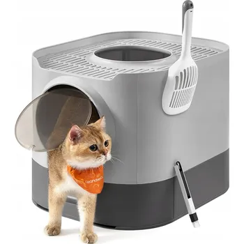 Krytá kočičí toaleta Feandrea 54 cm x 42,8 cm x 40 cm