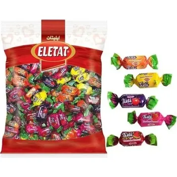 Bonbon Měkké bonbóny ELETAT 1 kg TUTI - FRUIT MIX (Měkké žvýkací bonbóny / pomeranč, citron, višeň, meloun, jahoda)
