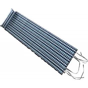 Plážová podložka Plážové lehátko s podhlavníkem, modré, 184x55x1,5 cm