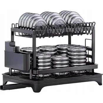 Odkapávač na nádobí ODKAPÁVAČ NA NÁDOBÍ DVOUÚROVŇOVÝ SUŠÁK S ODKAPÁVACÍ MISKOU NA PŘÍBORY A TALÍŘE