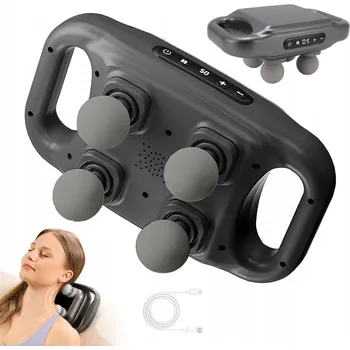 Masážní přístroj MASÁŽNÍ PISTOLE NA SVALY 4 NÁSTAVCE 20 ÚROVNÍ USB