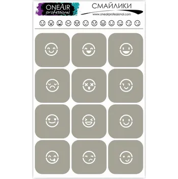 Šablona pro airbrush OneAir Emotikony