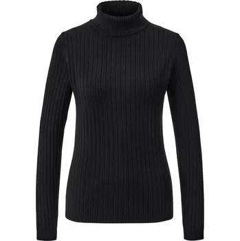 Dámský svetr 694571 - Tchibo - Žebrovaný rolák - pro ženy - vel. XL 48/50 - barva: černá