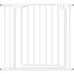 PawHut Schodišťová branka, Bezpečnostní branka bez vrtání, s automatickým zavíráním pro děti, Kuchyň, Schody, 76-89 x 76 cm, Bílá