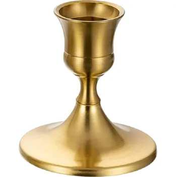 Svícen Elegantní kovový svícen na svíčku 2,2 x 6,7 x 7 cm Stolní dekorativní stojan na svíčky Slitina hliníku Lehký doplněk pro oslavy a interiér bronzová