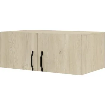 Šatní skříň Nádstavec na skříň BRAGA 3 s kovovými madly dub cremona