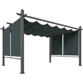 Pergola Pergola 3 x 4 m s posuvnou střechou | tmavě šedá
