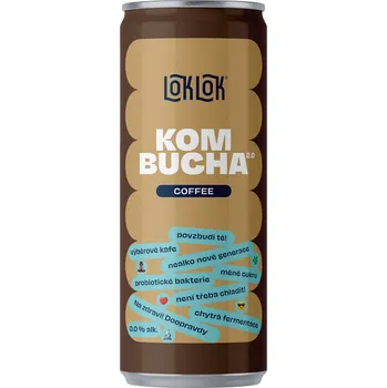 Limonáda Loklok Kombucha káva plech (330 ml)