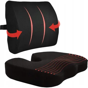 Polštář ORTOPEDICKÝ POLŠTÁŘ BEDERNÍ POLŠTÁŘ / PODLOŽKA DO AUTA I KANCELÁŘE