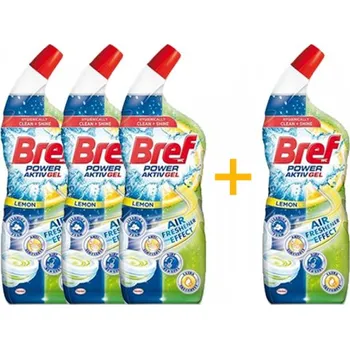 WC čistič Bref wc čistič gel Lemonitta Power 700 ml 3+1 ks